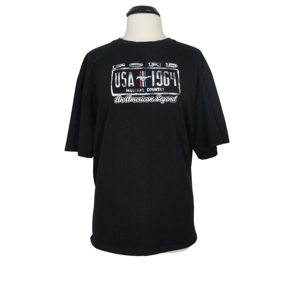 FORD Mustang T-Shirt XL USA 1964 American Legend Car Black STEVE & BARRYS